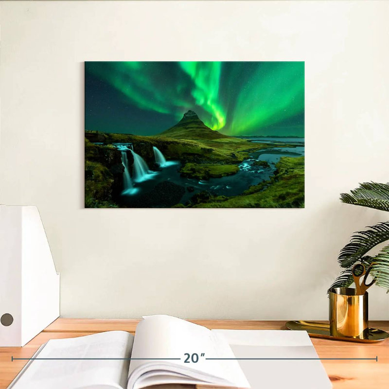 Alvord Kirkjufellsfoss Northern Lights, H 8 po x l 12 po