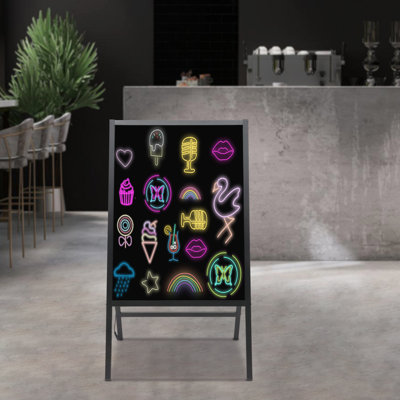 Tableau noir en verre