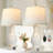 Edge Desk Lamp With White Fabric Lampshade