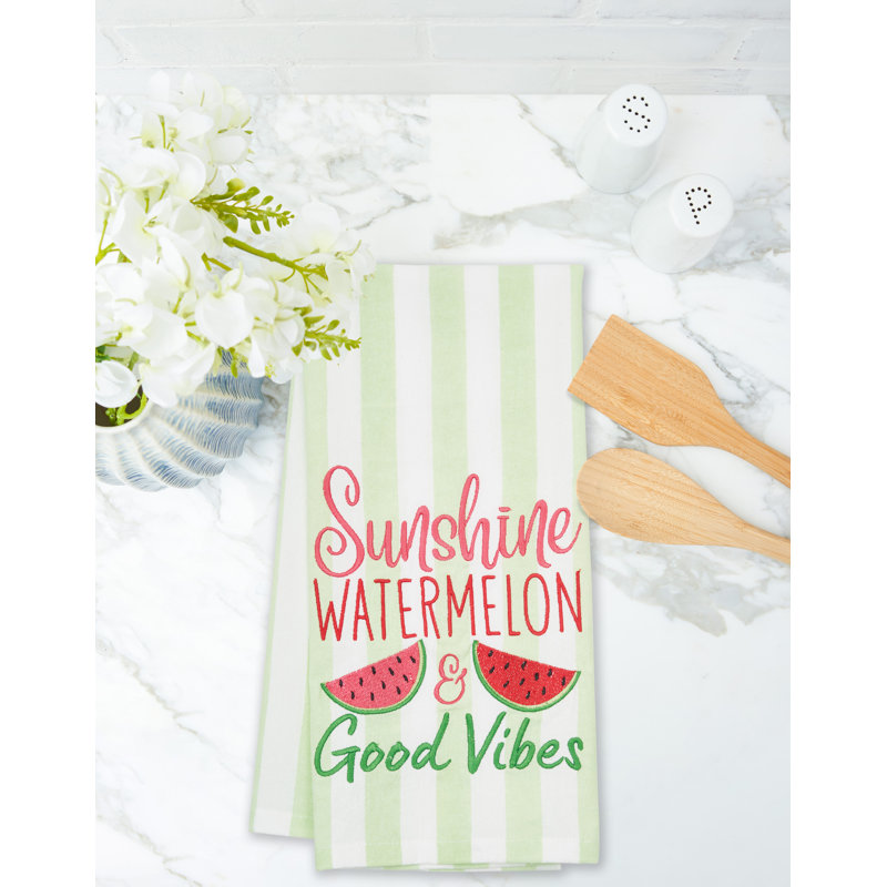 Watermelon & Good Vibes Cotton Kitchen Towel