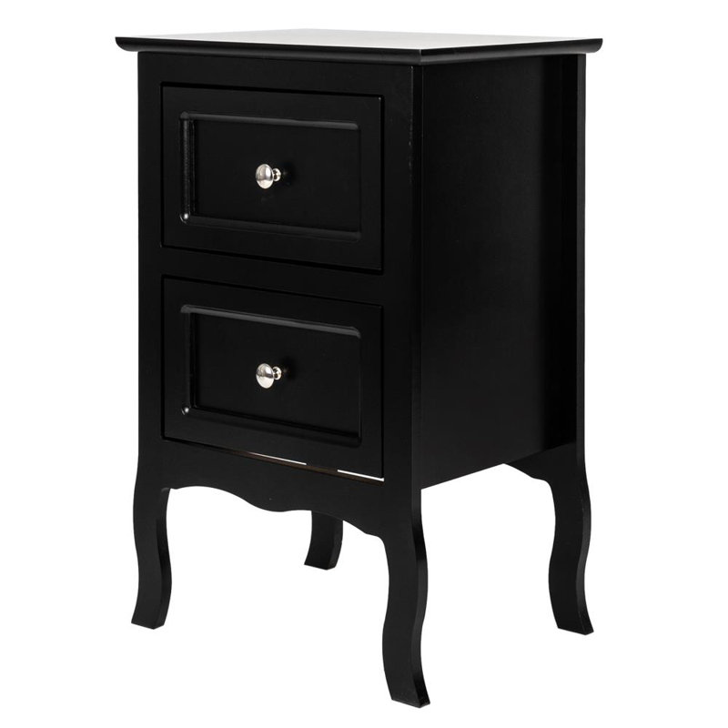 39.9 cm W Bedside Table, Black