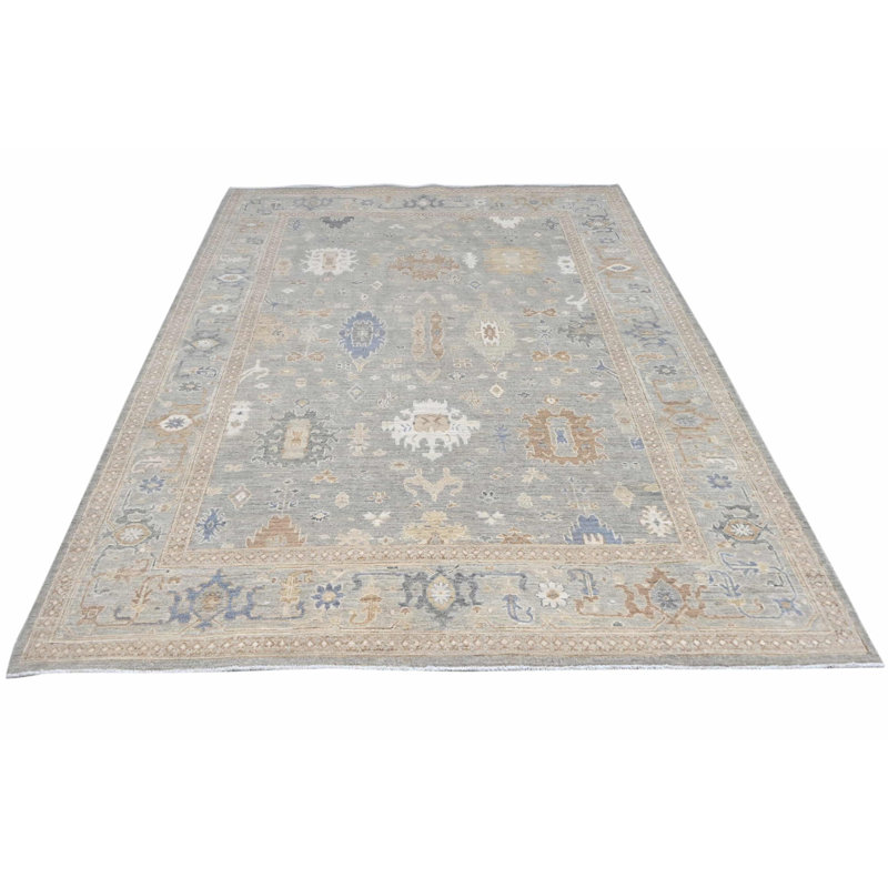 Oushak Collection, Transitional One-of-a-Kind Rectangle 6' X 8'8" Hand Knotted Area Rug