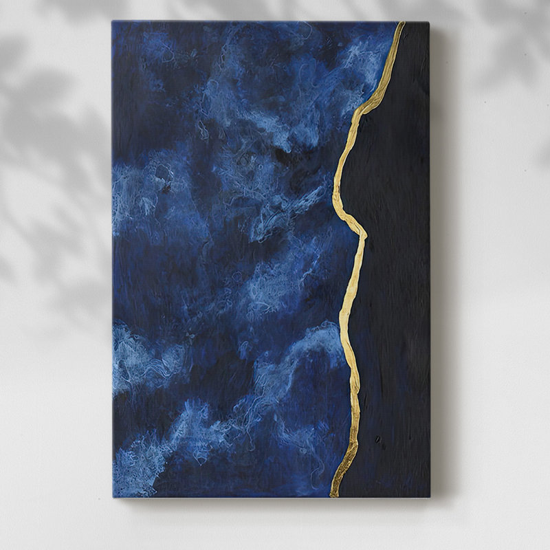 Gilt Indigo I - Wrapped Canvas Print