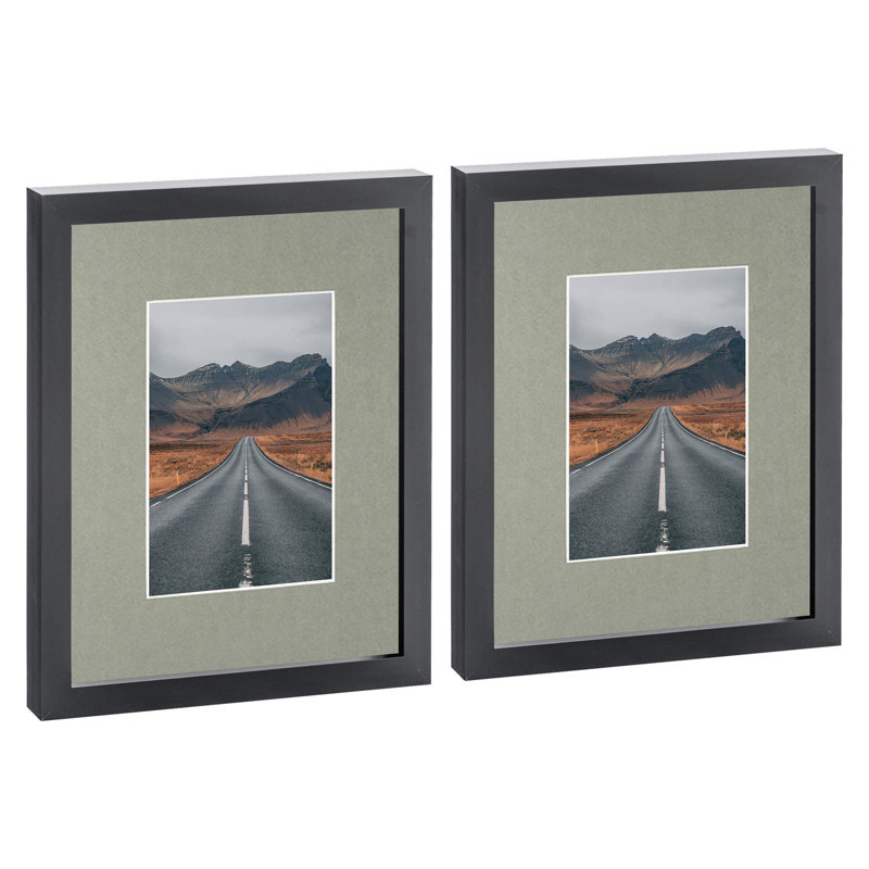 Photo Frames with 4" x 6" Mount - 5" x 7" - Black/Ivory, White/Black, 22.50cm W x 27.50cm H x 2cm D