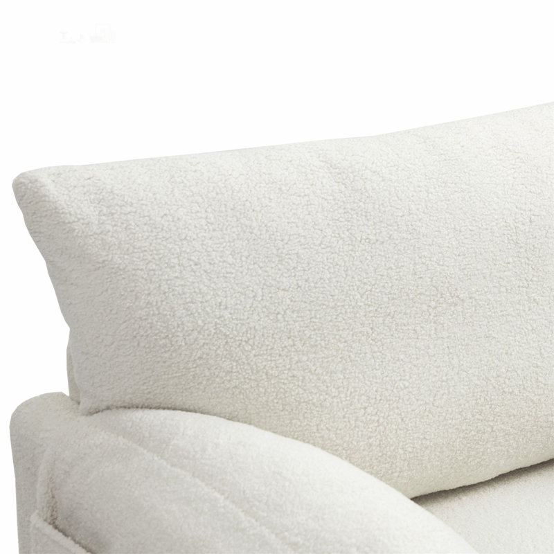 Fauteuil pivotant surdimensionné polyvalent pour un confort et un style ultimes, Blanc 