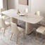 Table de salle à manger moderne de style crème simple-373415152