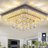 18" Modern Crystal LED Flush Mount Ceiling Light with Smart App & Remote Control, Chrome-286143493-286143490