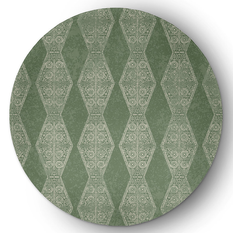 Chenille Moroccan Indoor Rug, Round 5'