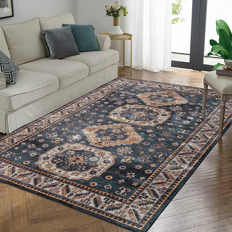 Percey Washable Oriental Indoor Rug, Rectangle 3' x 5'