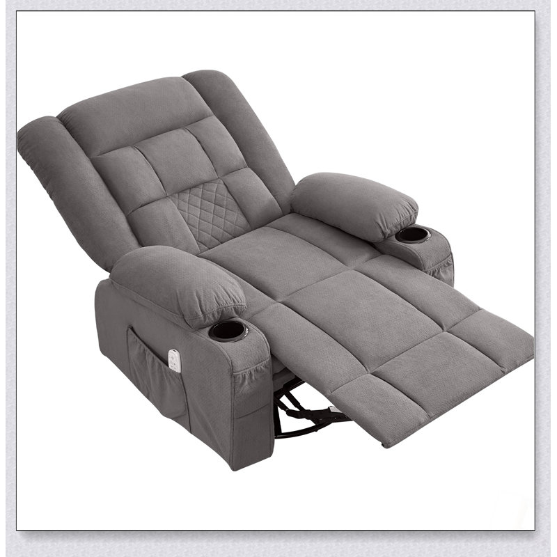Kneading Massage Rocker Recliner Chair With 4-Point 3D Kneading Massage, Heat, And Rocking Function For Ultimate Relaxation