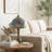 Tiffany-style Dragonfly And Lotus Table Lamp, Decorative Desk Light Decor With Bulbs