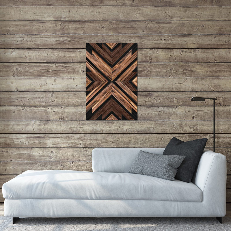 Motif tribal urbain n ° 3 - Impression sur bois sur verre acrylique, H 24 po x l 16 po x P 0,25 po