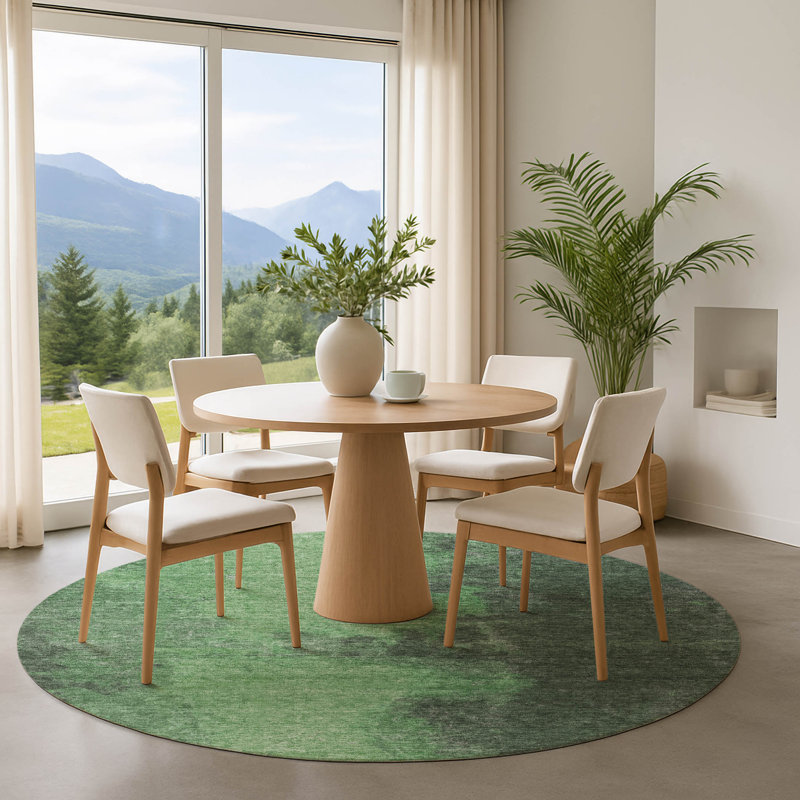 Premium Machine Washable Bucz AMF1742 Modern Rug, Round 8'