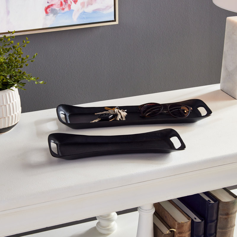 Aluminum Decorative Tray, Black