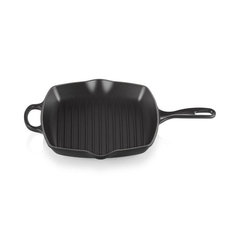 Le Creuset Cast Iron Square Grillit 26cm, Satin Black