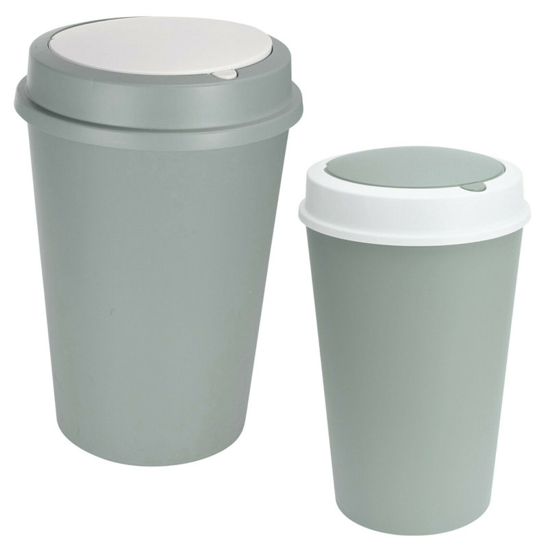 Aarju Plastic Manual Lift Kitchen Trash Can, 47L