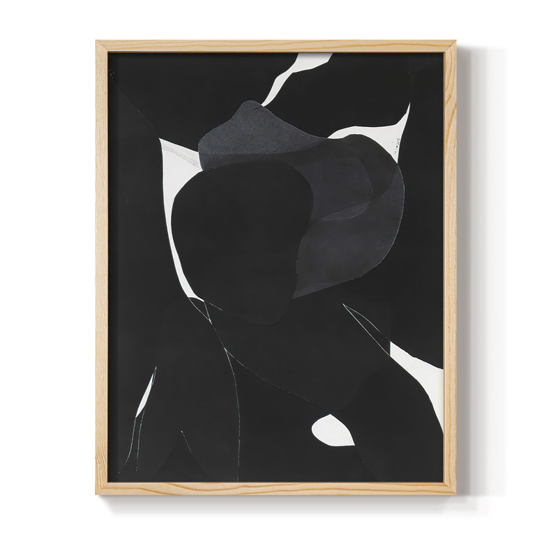 «Night Bloom I», reproduction encadrée - bois massif, Naturel, H 21 po x l 17 po