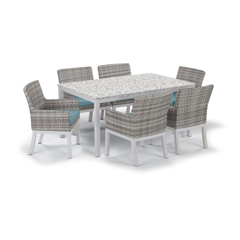 Travira Outdoor Dining Table, Ash