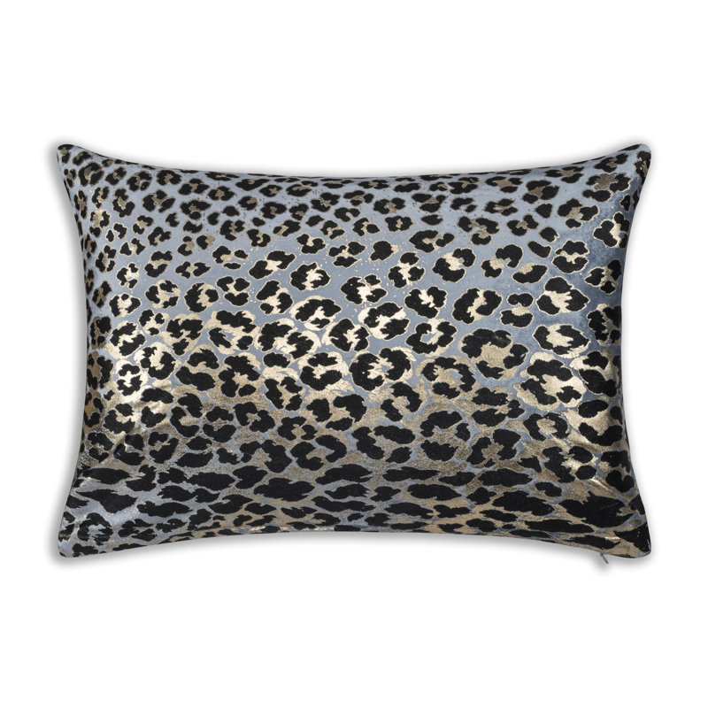 Cloud9 Design Bryce Animal Print Pillow 20"x14", 20" H x 20" W, Gray/Black
