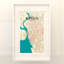 Buffalo City Map, reproduction d'impression sur affiche en beige-24705386