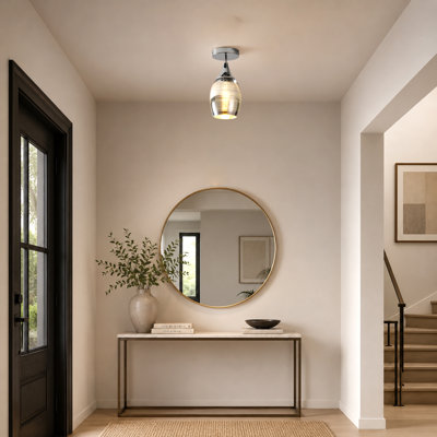 1 - Light Glass Single Pendant Light