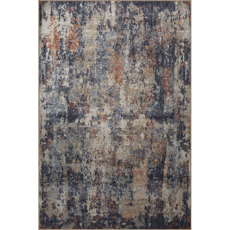 Multi Color Abstract Pattern Creative Modern Decorative Machine Washable Area Rug, Rectangle 3'3" x 4'11"