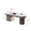 Bureau blanc luxueux et minimaliste de 62,99 po avec bureau blanc minimaliste et haut de gamme-1509941311