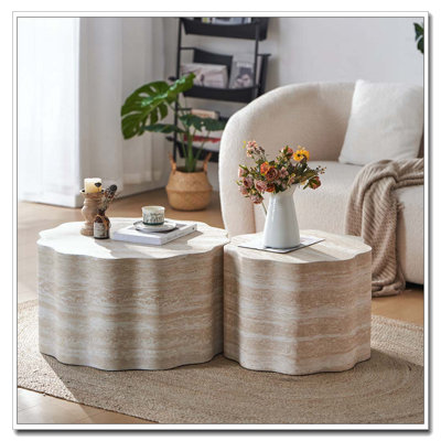 Ensemble de 2 tables basses rondes
