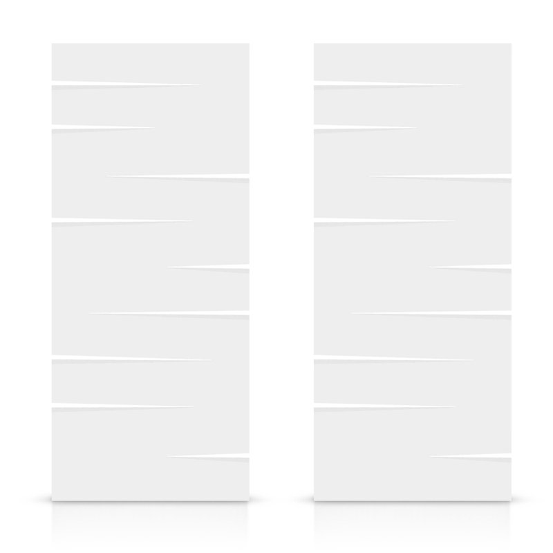 Portes de placard coulissantes à panneaux, 48 po x 80 po, Crème clair