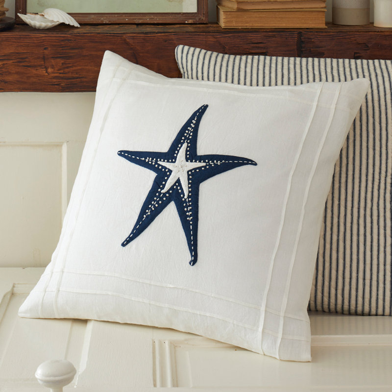 Starfish Coastal Throw Pillow
