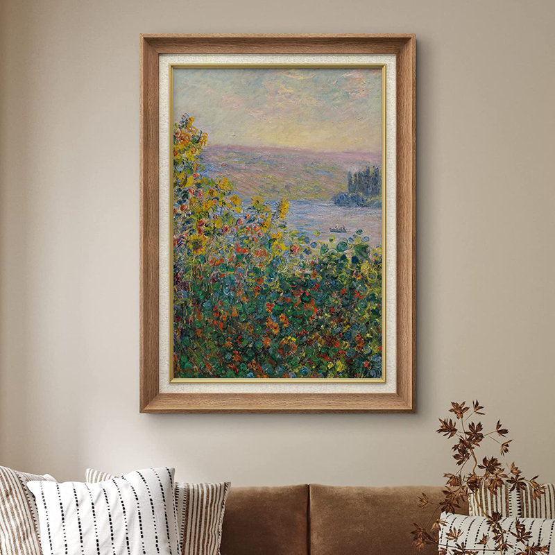 " Pastel Flower Beds At V?Theuil " by Claude Monet, Natural