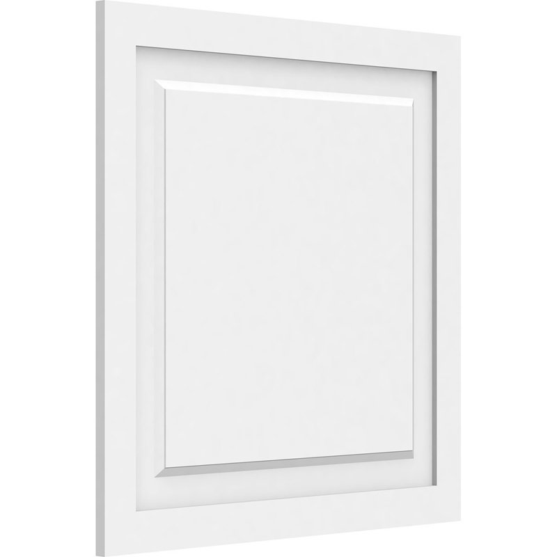 Panneau mural Harrison 3D en blanc, H 26 po x l 26 po x P 0,63 po