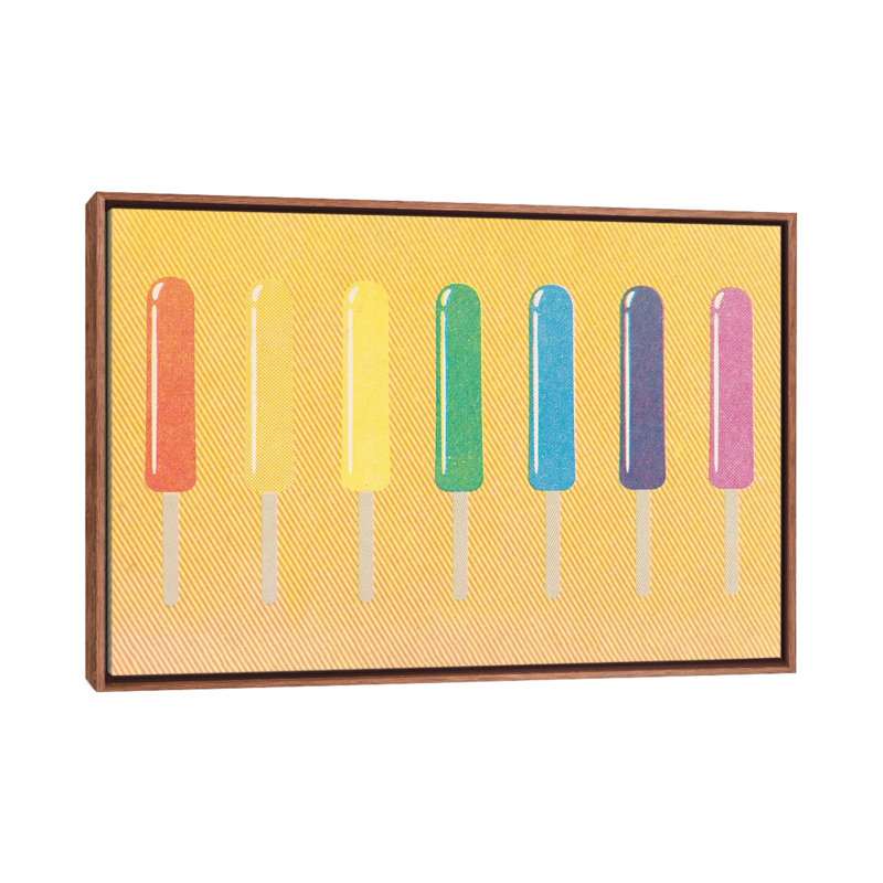 Pops 1 Piece Wall Art on Canvas, 66.04 cm H x 45.72 cm W, Classic Brown Wood Framed
