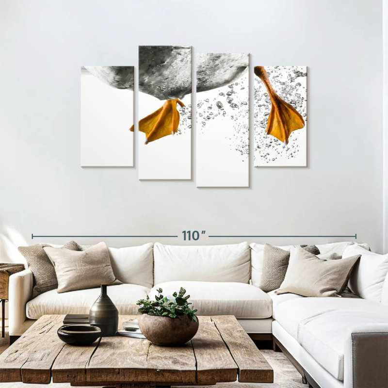 Brampt Duck Feet Underwater, 48"H x 75"W