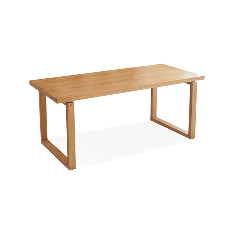 Bureau rectangulaire brun en bois massif, H 29,53 po x l 70,87 po x P 31,5 po