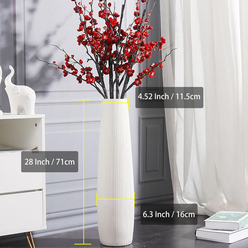 vase à plancher surélevé, 28"