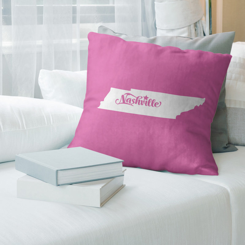 Pillow, Pink, Nashville, 14" x 14"