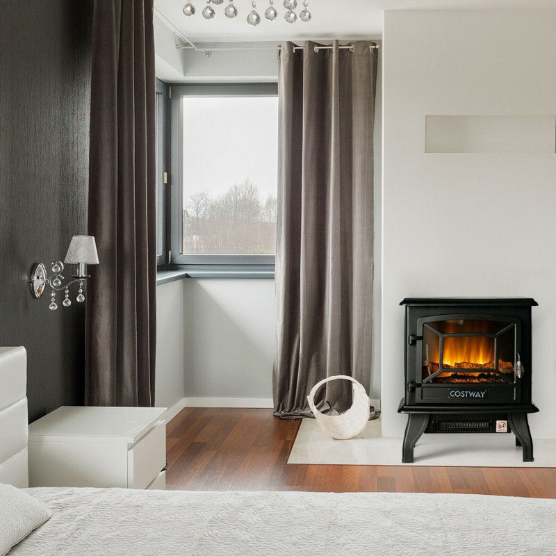 Poêle électrique 17 po avec vue sur les 3 côtés et thermostat