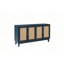 Armoire de rangement décorative avec 4 portes en rotin-2129845499