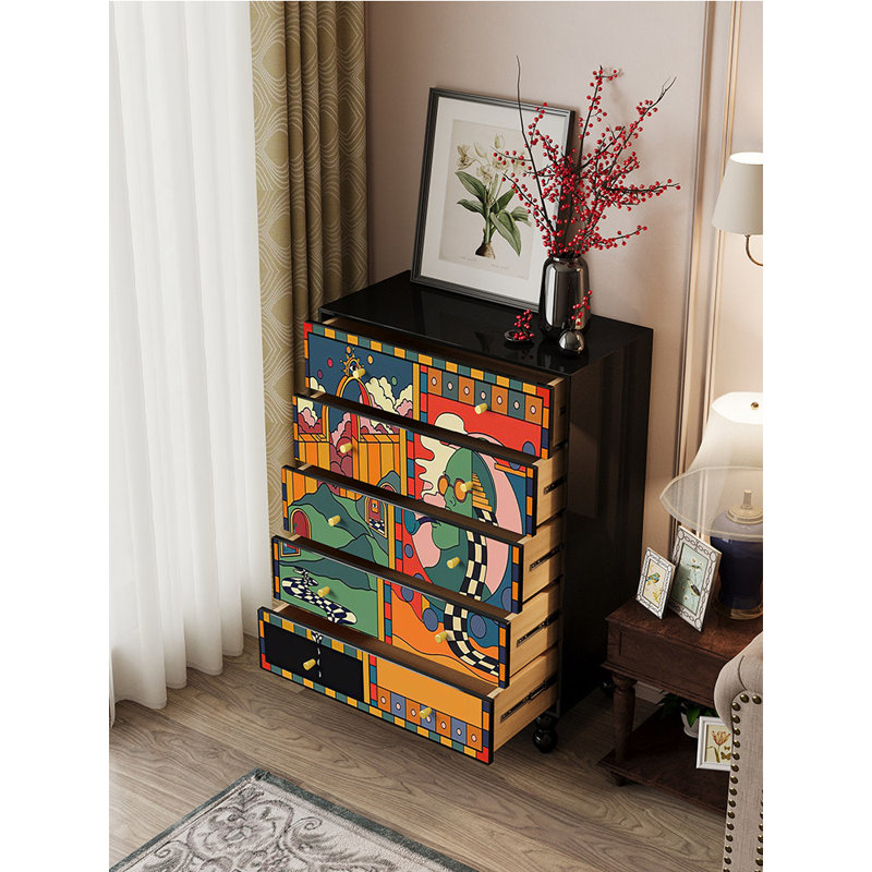 French Retro Painted Style Accent Chest