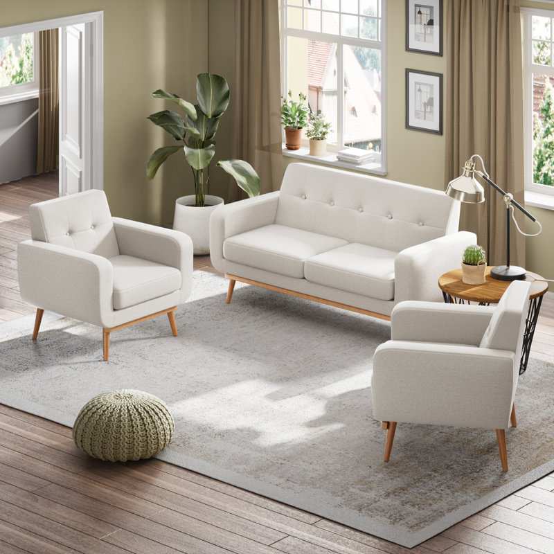3 - Piece Living Room Set, Beige