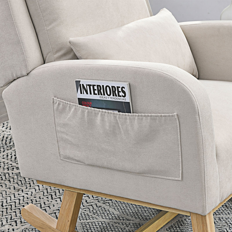 Chaise berçante d'appoint, Tissu beige