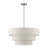 4 - Light Steel Dimmable Drum Chandelier-254080604-254080607