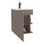 Meuble-lavabo autoportant avec une porte et une tablette ouverte, meuble-lavabo compact et moderne-133144822