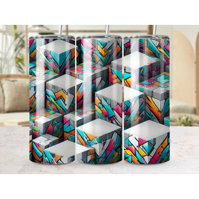 Choose Handmade Tumblers 591ml Vacuum Insulated Stainless Steel (18/8) Travel Tumbler with Straw
