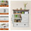 Armoire à pharmacie murale avec tablettes réglables, portes de grange doubles et tiroir amovible - Armoire de rangement rustique pour salle de bain, salle de bain, cuisine, couloir-1152963128
