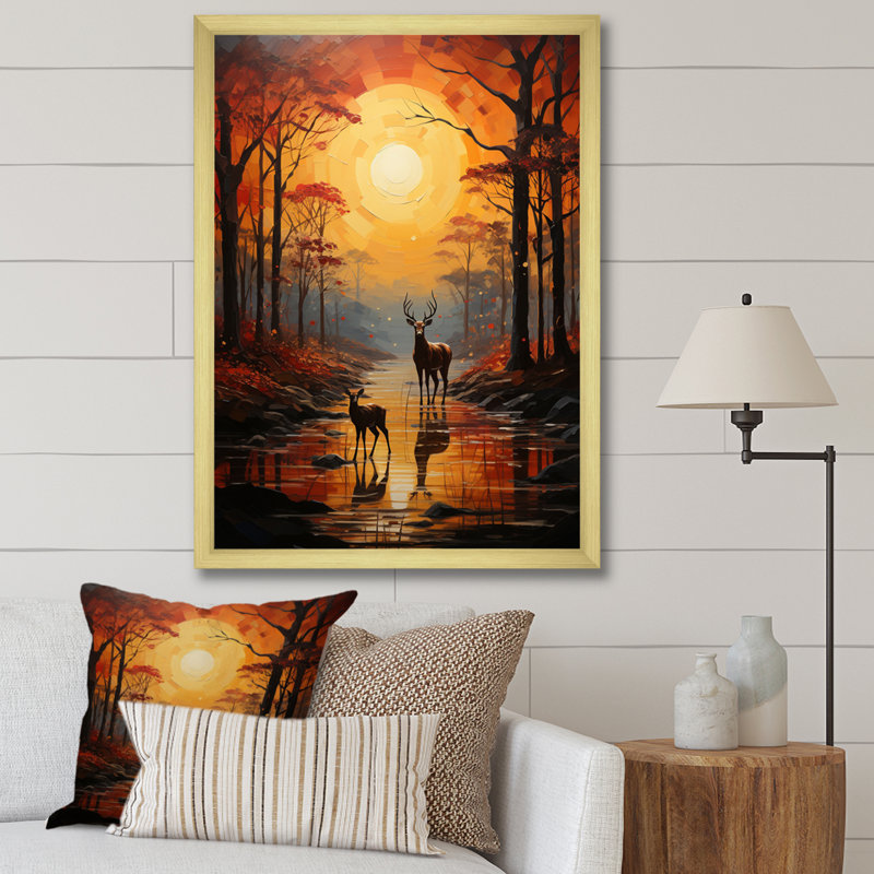 Walcourt African Savannah Symphony III, H 32 po x l 16 po x P 1 po, Encadrement doré