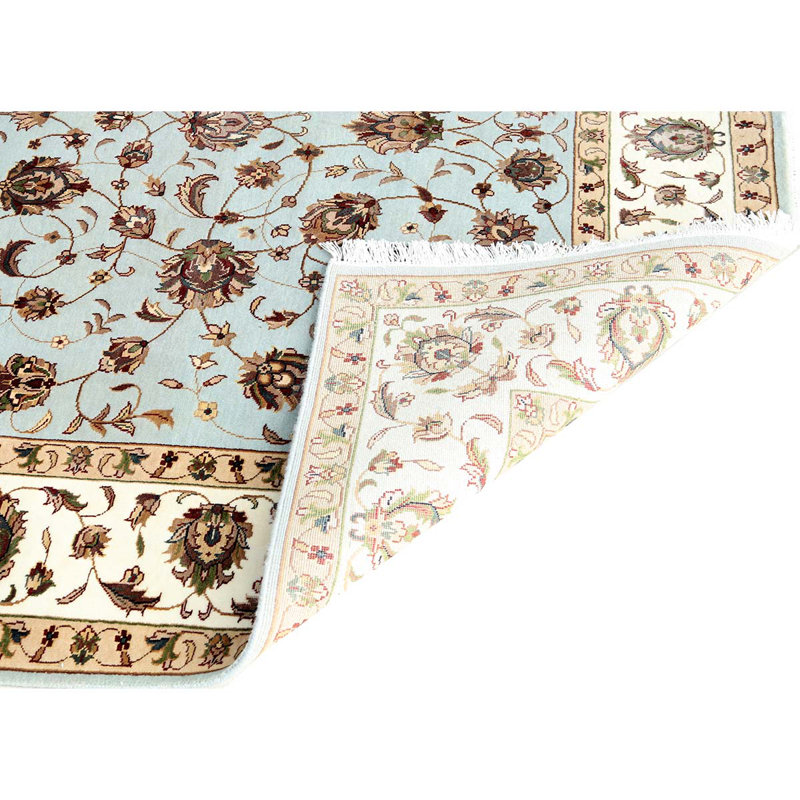 Oriental Area Rug in Light Blue/Ivory, Rectangle 3' x 5'