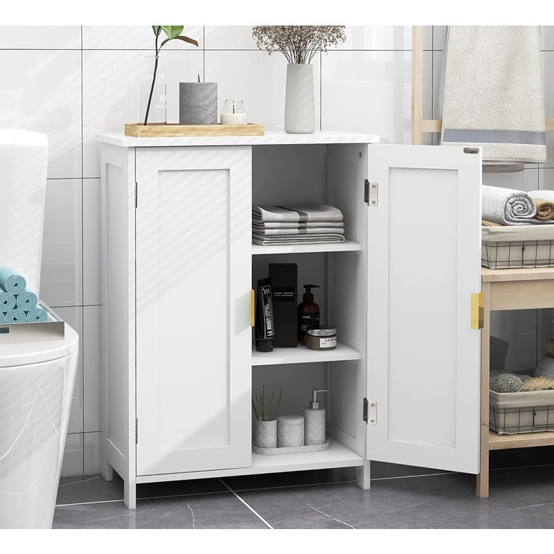 White Bathroom Storage Cabinet,bathroom Cabinets Freestanding With 2 Doors,towel Cabinet For Bathrooms,restroom Cabinets,small Storage Cabinet For Office,restaurant,living Room