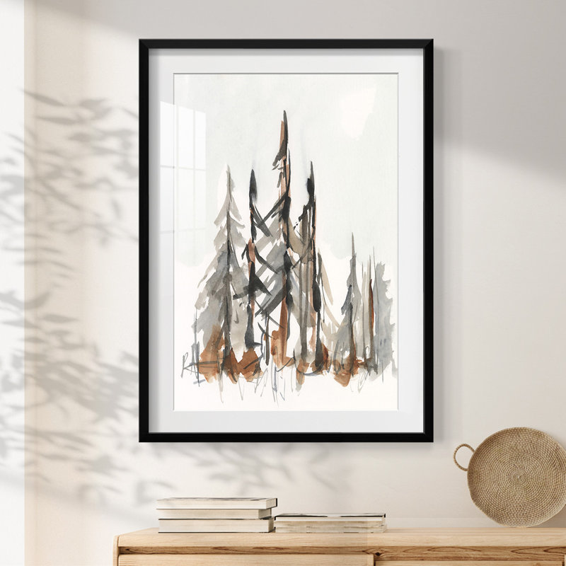 Embellished Coastal Plain I -Gallery Wrapped Canvas, 25.5" H x 17.5" W, Black